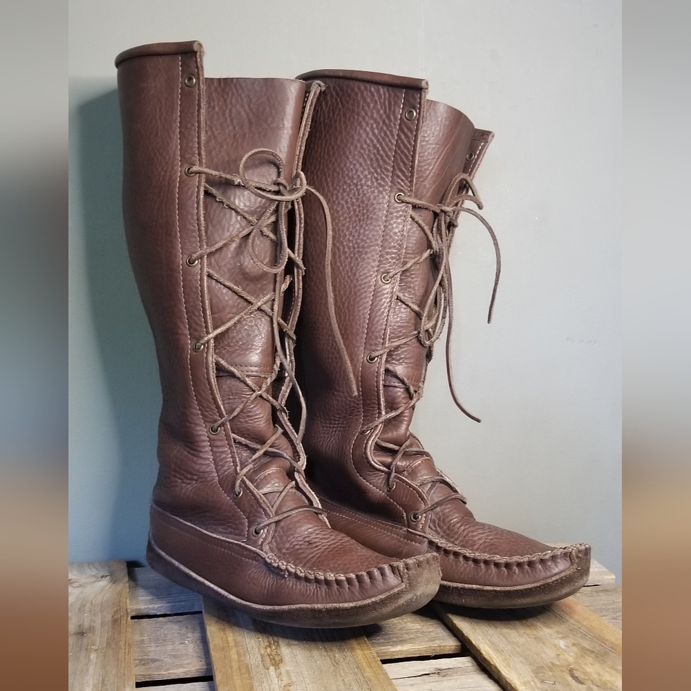 Footskins 16" tall knee high cowhide boots